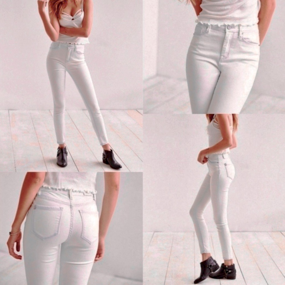 Urban Outfitters BDG skinny high-rise twig ankle cream/gray jeans size 25